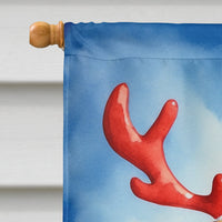 Bullmastiff Christmas Reindeer House Flag