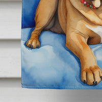 Bullmastiff Christmas Reindeer House Flag