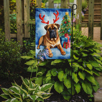 Bullmastiff Christmas Reindeer Garden Flag