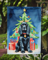 Black Cocker Spaniel Christmas Reindeer Garden Flag