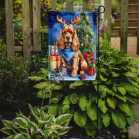 Cocker Spaniel Christmas Reindeer Garden Flag