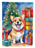 Corgi Christmas Reindeer House Flag
