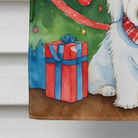Coton de Tulear Christmas Reindeer House Flag