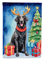 Curly-Coated Retriever Christmas Reindeer House Flag