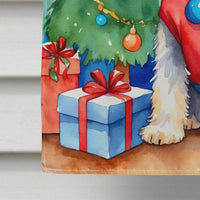 Dandie Dinmont Terrier Christmas Reindeer House Flag