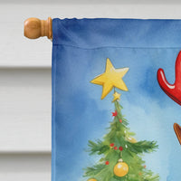 Bull Terrier Christmas Reindeer House Flag