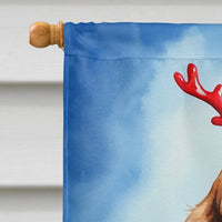 English Cocker Spaniel Christmas Reindeer House Flag