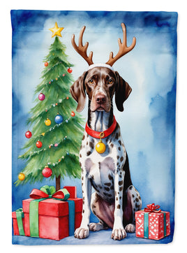 German Shorthaired Pointer Christmas Reindeer House Flag