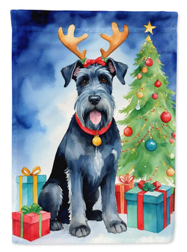 Giant Schnauzer Pointer Christmas Reindeer House Flag