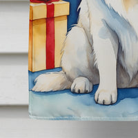 Great Pyrenees Christmas Reindeer House Flag