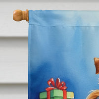 Irish Terrier Christmas Reindeer House Flag