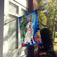 Kuvasz Christmas Reindeer House Flag