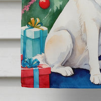 Kuvasz Christmas Reindeer House Flag