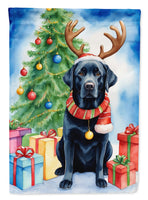 Black Labrador Retriever Christmas Reindeer Garden Flag