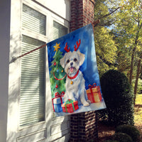 Maltese Christmas Reindeer House Flag