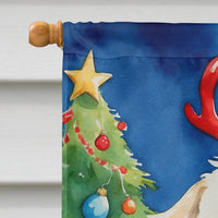 Maltipoo Christmas Reindeer House Flag