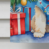Maltipoo Christmas Reindeer House Flag