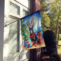 Manchester Terrier Christmas Reindeer House Flag