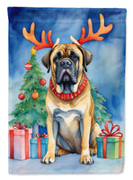 Mastiff Christmas Reindeer House Flag