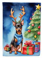 Miniature Pinscher Christmas Reindeer House Flag