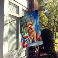 Norfolk Terrier Christmas Reindeer House Flag