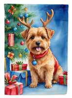 Norfolk Terrier Christmas Reindeer House Flag