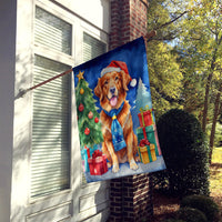 Nova Scotia Duck Tolling Retriever Christmas Reindeer House Flag