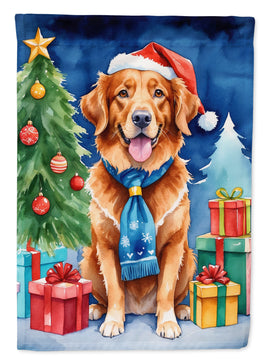 Nova Scotia Duck Tolling Retriever Christmas Reindeer House Flag