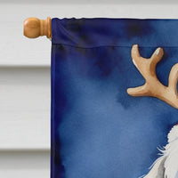 Old English Sheepdog Christmas Reindeer House Flag