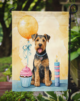 Airedale Terrier Happy Birthday Garden Flag
