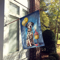 Dalmatian Happy Birthday House Flag