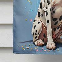 Dalmatian Happy Birthday House Flag