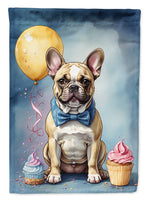 French Bulldog Happy Birthday House Flag