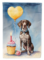 German Shorthaired Pointer Happy Birthday House Flag