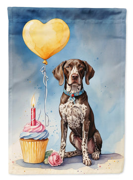 German Shorthaired Pointer Happy Birthday House Flag