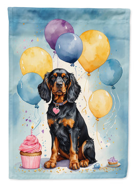 Gordon Setter Happy Birthday House Flag
