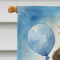 Labradoodle Black Happy Birthday House Flag