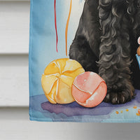 Labradoodle Black Happy Birthday House Flag