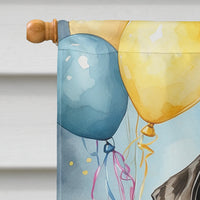 Black Labrador Retriever Happy Birthday House Flag