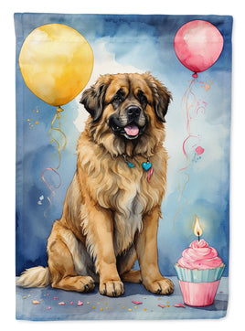 Leonberger Happy Birthday House Flag