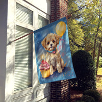 Maltipoo Happy Birthday House Flag