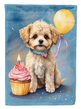 Maltipoo Happy Birthday House Flag