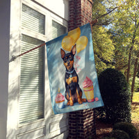 Miniature Pinscher Happy Birthday House Flag