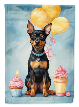 Miniature Pinscher Happy Birthday House Flag