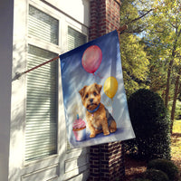 Norfolk Terrier Happy Birthday House Flag