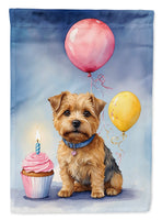 Norfolk Terrier Happy Birthday House Flag