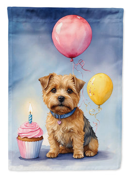Norfolk Terrier Happy Birthday House Flag
