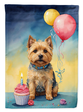 Norwich Terrier Happy Birthday House Flag