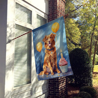 Nova Scotia Duck Tolling Retriever Happy Birthday House Flag