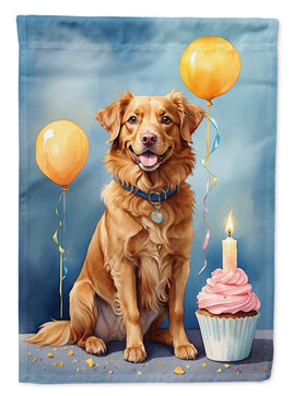 Nova Scotia Duck Tolling Retriever Happy Birthday House Flag